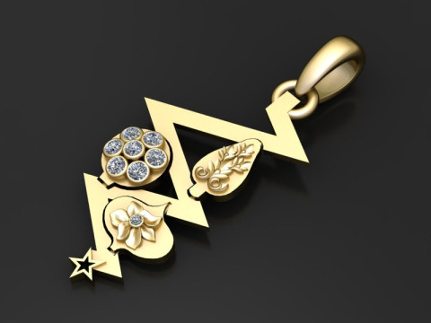Luxury accessory pendant Modello di stampa 3D