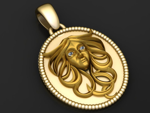 Sculpted gold pendant 3D 打印模型