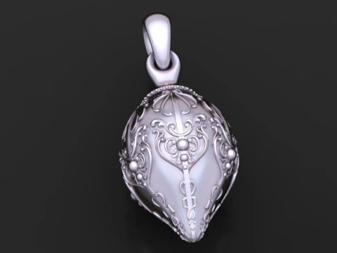 Gold egg pendant 3D Print Model