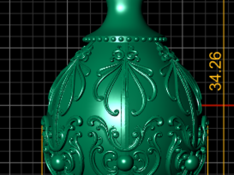 Gold egg pendant Modèles 3D en vedette