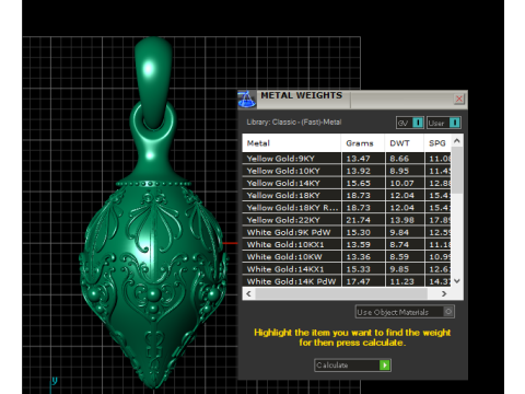 Gold egg pendant Modèles 3D en vedette