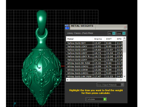 Gold egg pendant 3D Print Model