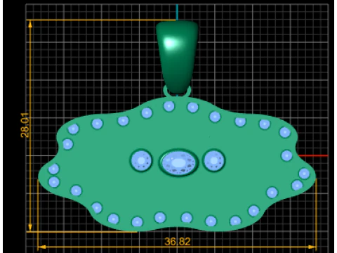 Gold pendant dseign 3D Print Model