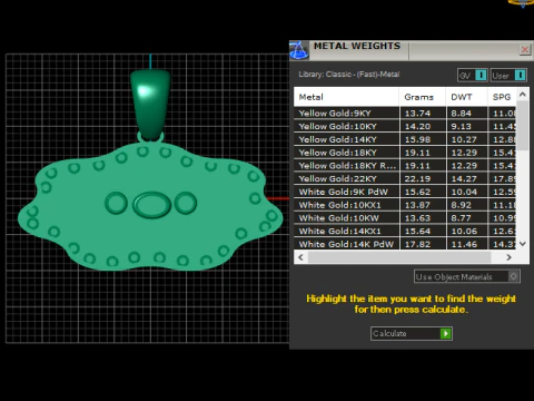Gold pendant dseign 3D Print Model