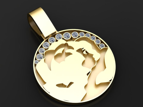 Gold couple pendant 3D 打印模型