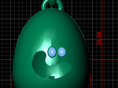 Gold character pendant 3D Print Model