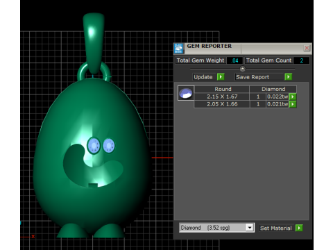 Gold character pendant 3D Print Model
