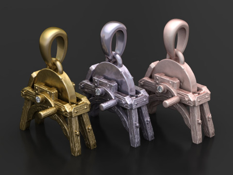 Gold tool pendant 3D Print Model