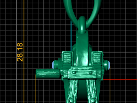 Gold tool pendant 3D Print Model