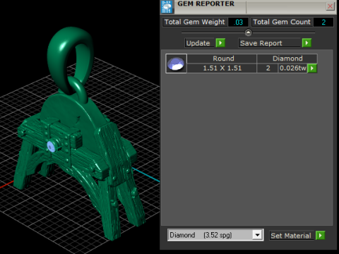 Gold tool pendant 3D Print Model