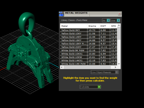 Gold tool pendant 3D Print Model