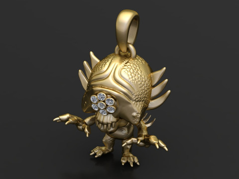 Gold creature pendant 3D 打印模型