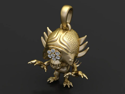 सोने का प्राणी लटकन 3D प्रिंट मॉडल