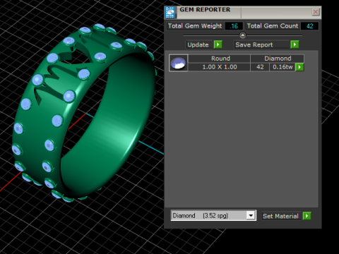 Gold monogram ring 3D 打印模型