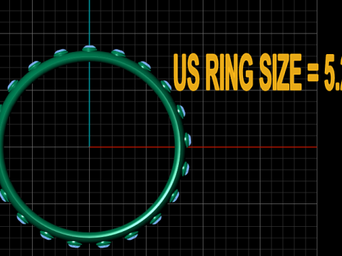 Gold monogram ring 3D 打印模型