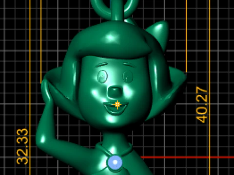 सोने की लड़की का पेंडेंट 3D प्रिंट मॉडल