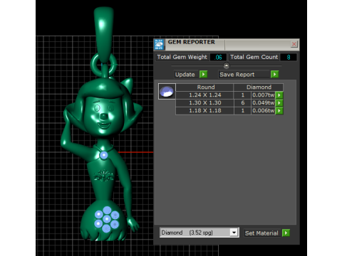 Gold girl pendant 3D 프린트 모델