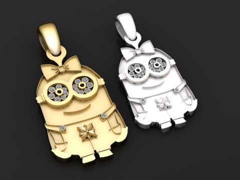 Gold character pendant Modelo de impresión 3D