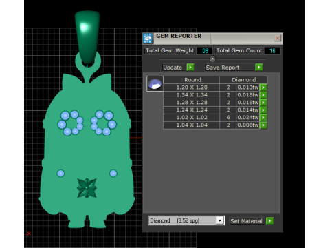 Gold character pendant Modelo de impresión 3D