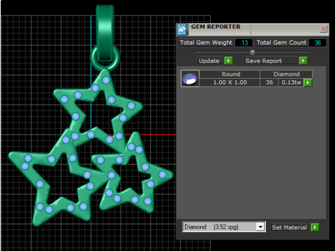 Gold star pendant 3D 打印模型
