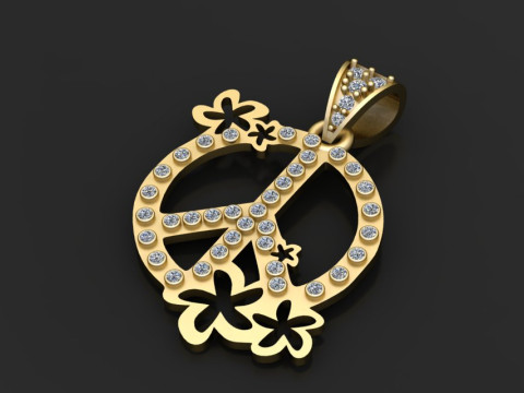 Peace pendant 3D Принт Модель