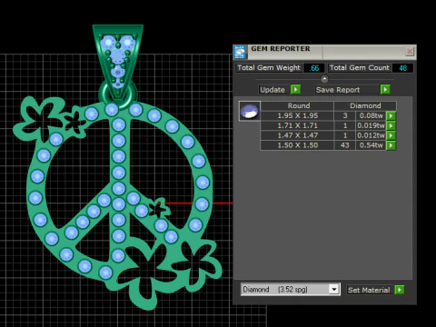 Peace pendant 3D Print Model