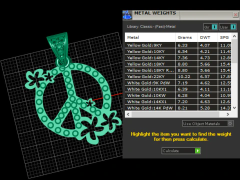 Peace pendant 3D Print Model