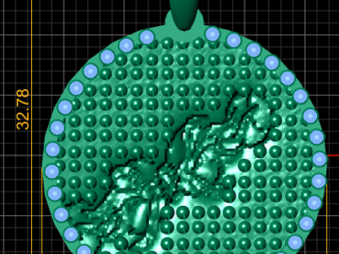 Gold round pendant 3D 打印模型