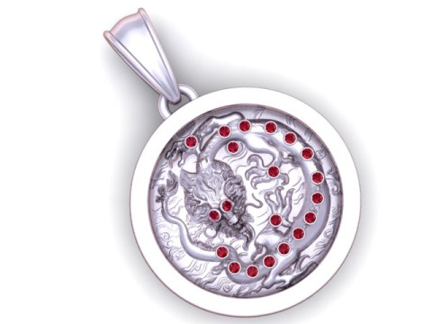 Dragon Pendant 3D Print Model