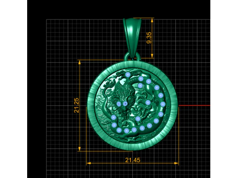 Dragon Pendant 3D Print Model