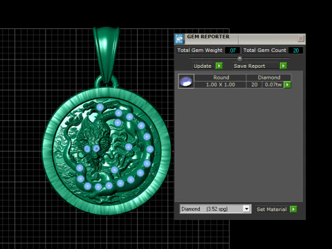 Dragon Pendant 3D Print Model