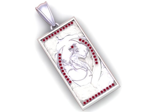 Warrior Moon Pendant 3D प्रिंट मॉडल