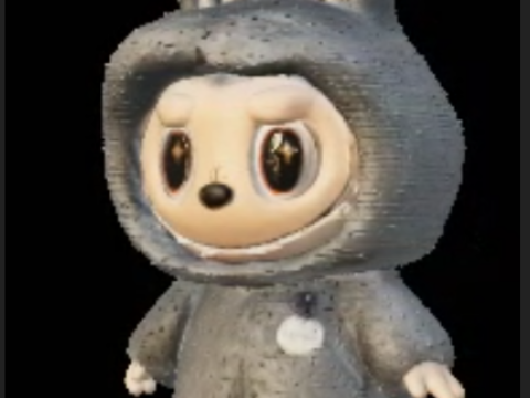 Gray Bunny Character Modelo de Impressão 3D