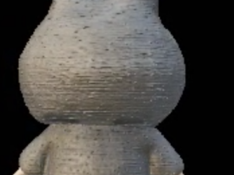Gray Bunny Character Modelo de Impressão 3D