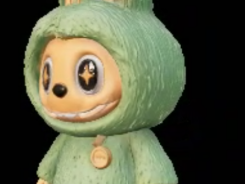 Cute Bunny Character Model Cetak 3D