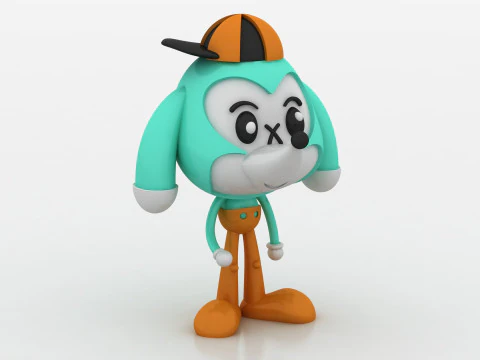 Cão de desenho animado 3D Modelo de Impressão 3D