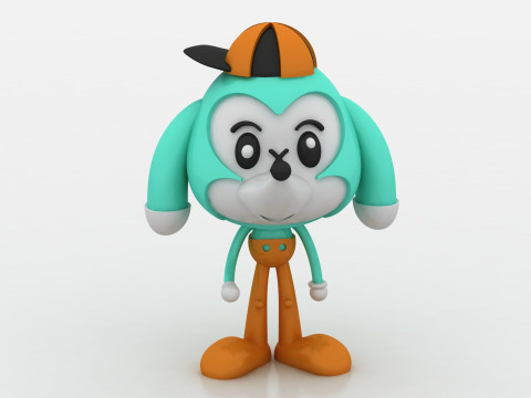 3D Cartoon Dog 3D Print Model
