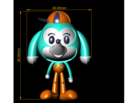 3D Cartoon Dog 3D Print Model