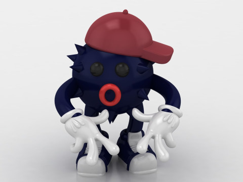 3D Spiky Toy Figurine Modello di stampa 3D