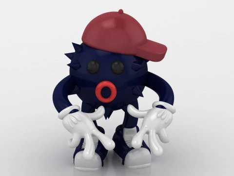3D スパイキーおもちゃフィギュア 3Dプリントモデル