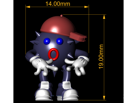 3D Spiky Toy Figurine Modello di stampa 3D