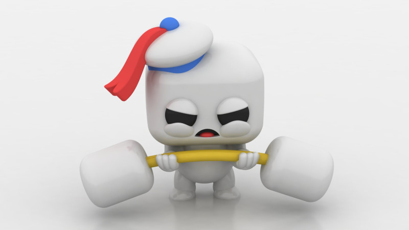 Marshmallow Toy 3D printmodel .c4d .max .obj .3ds .fbx .stl .blend
