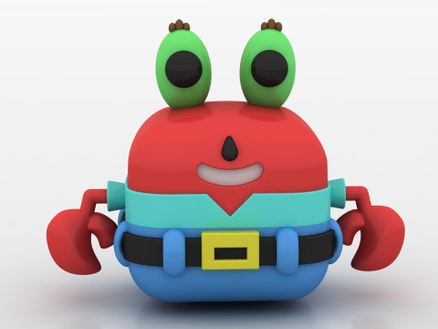 Cute Crab Toy Model Modello di stampa 3D