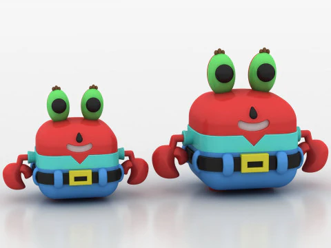 Cute Crab Toy Model 3D Print Model
