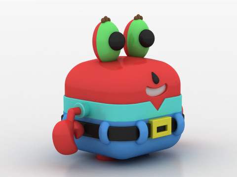 Cute Crab Toy Model 3D Baskı Modeli
