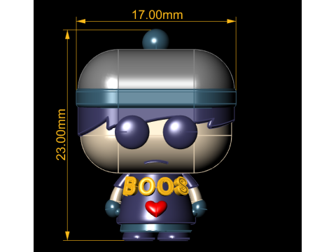 3D Chibi Figurine 3D Baskı Modeli