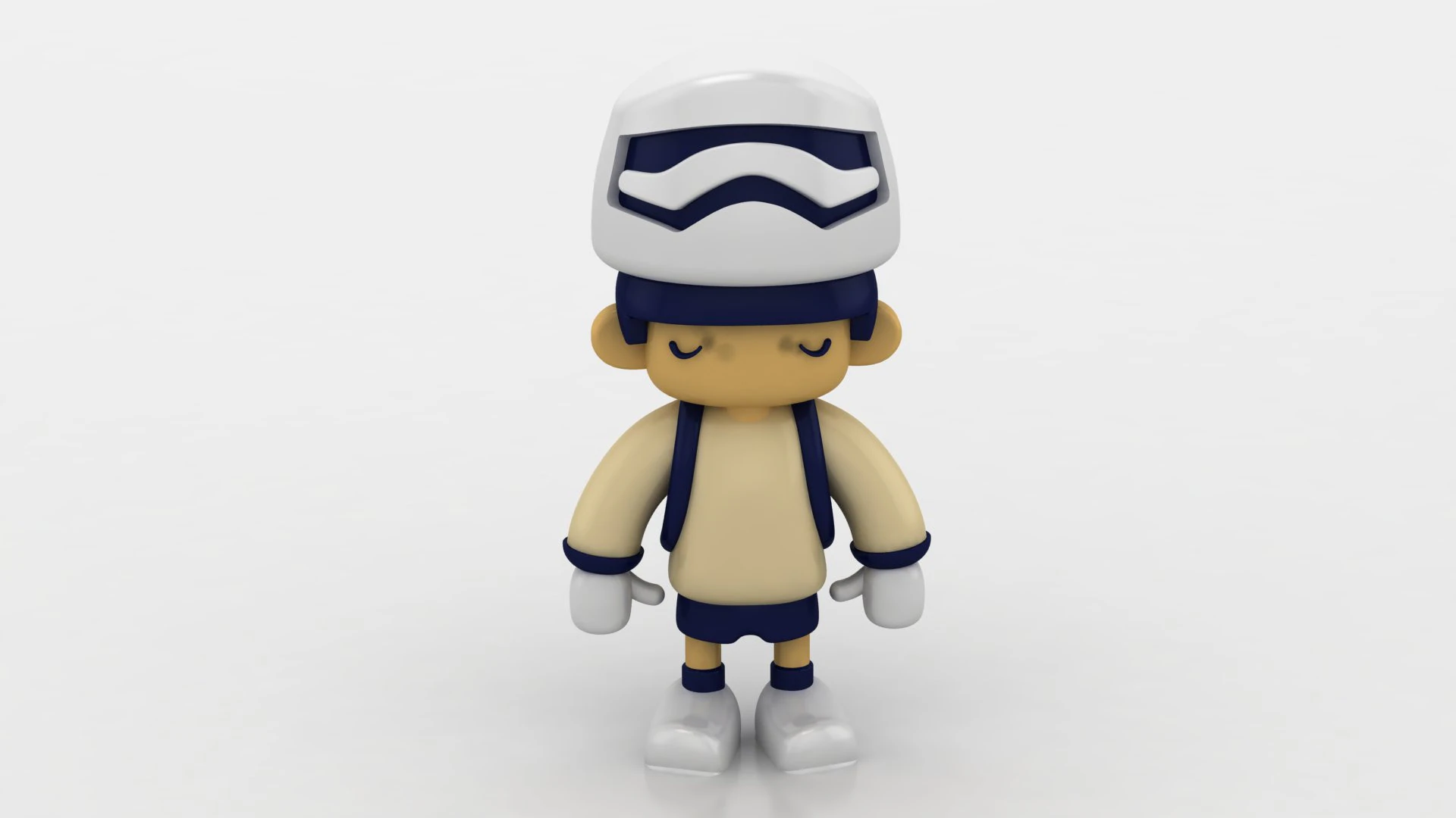 Chibi Traveler Figurine 3D Print Model .c4d .max .obj .3ds .fbx .stl .blend 