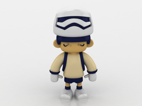 Chibi Traveler Figurine 3D Print Model