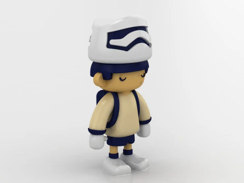 Chibi Traveler Figurine 3D Print Model