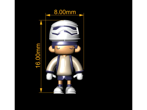 Chibi Traveler Figurine 3D Print Model